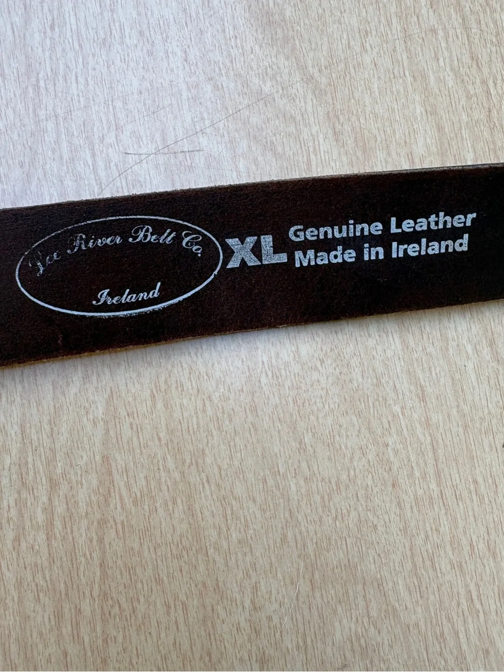 Guinness Lee River Belt Company Vintage Buckle & Brown Leather Belt Sz XL